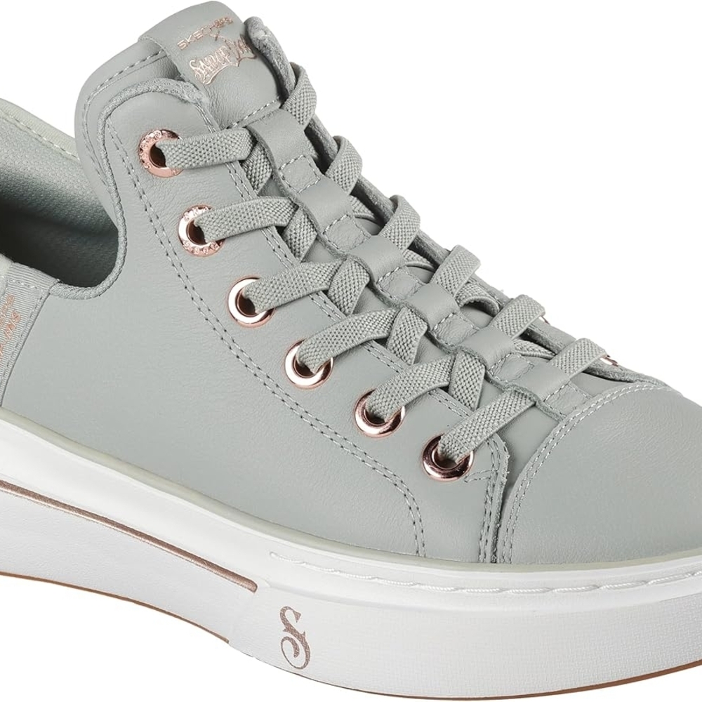 NWT! Skechers x Snoop Dogg Slip-Ins Sage Green Platform Sneakers ✨ Rose Gold • - Picture 5 of 8